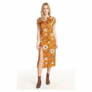 SALTWATER LUXE • Skye Midi Dress in Orange Multi